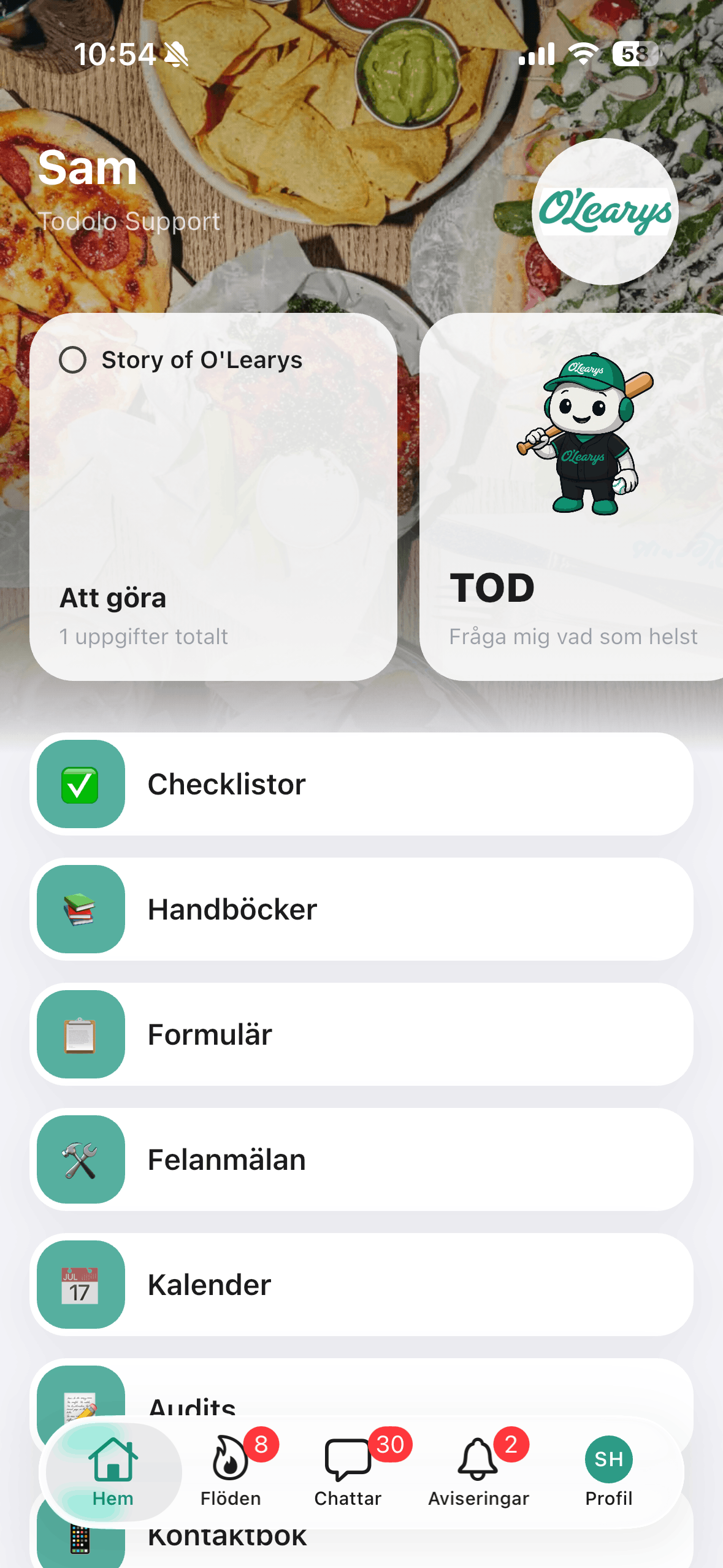 O'Learys Todolo home screen preview